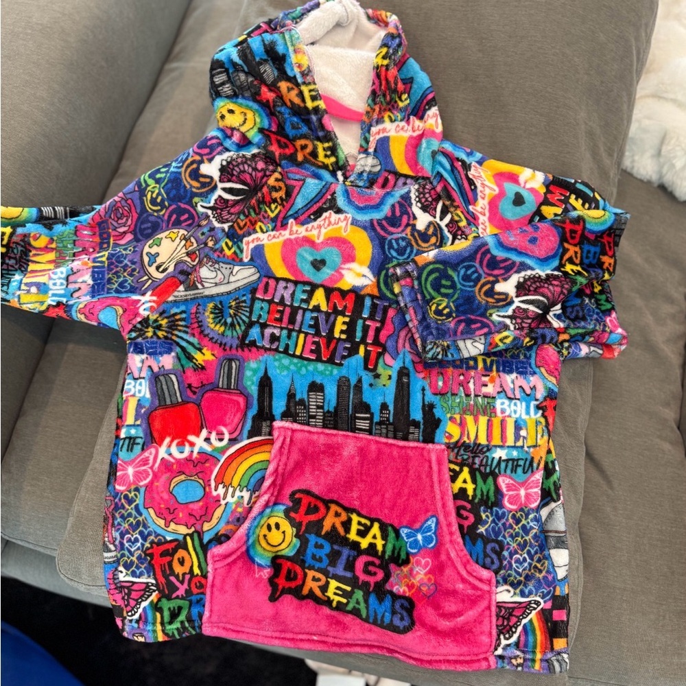 Penelope Wildberry Graphic Kids Fuzzy Hoodie